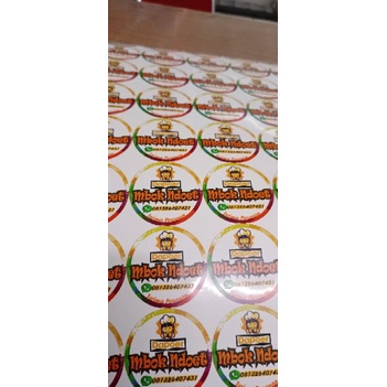 

Sticker Cromo untuk Makanan/Snack. 5*5 cm , Bulat dan Kotak