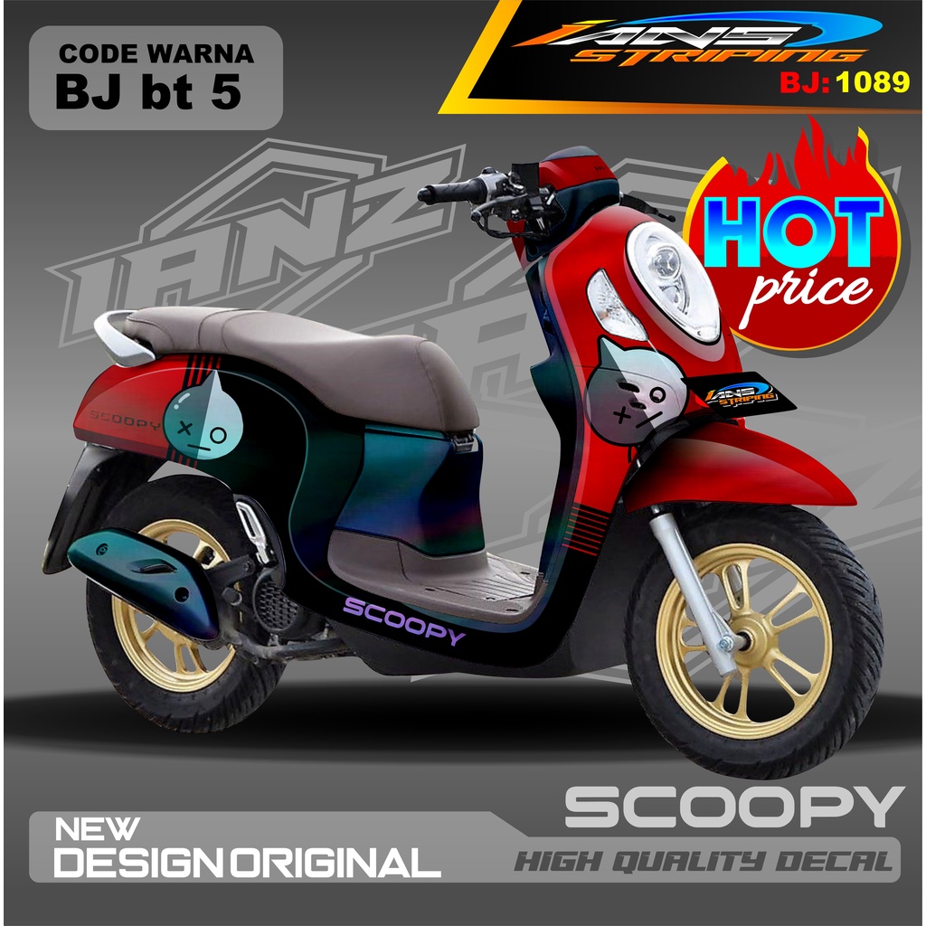 STIKER DECAL SCOOPY HOLOGRAM FULL BODY / STIKER HOLOGRAM SCOOPY / DECAL SCOOPY FULL BODY / STIKER HOLOGRAM