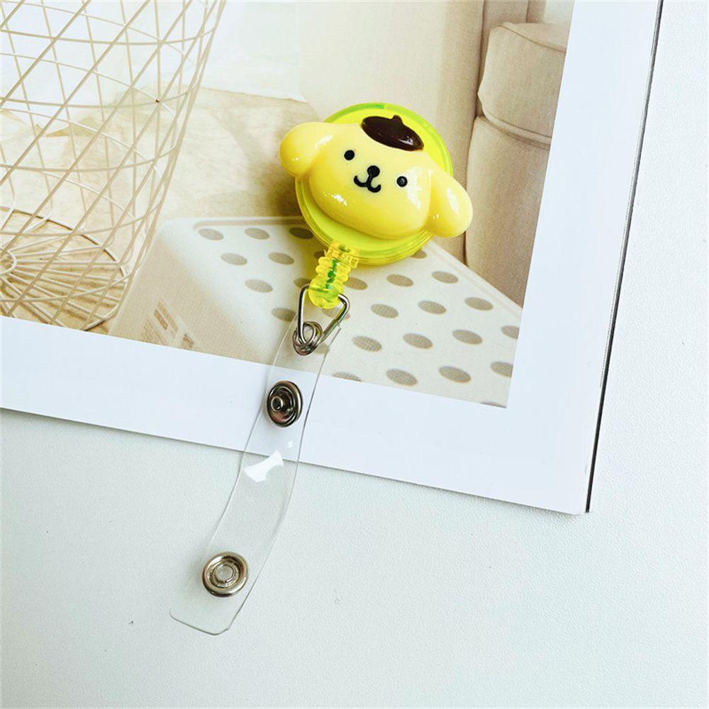 Lanfy Retractable Badge Reel My Melody Hospital Chest Card ID Card Clips Klip Kartu Kerja Cinnamoroll Nurse Badge Holder