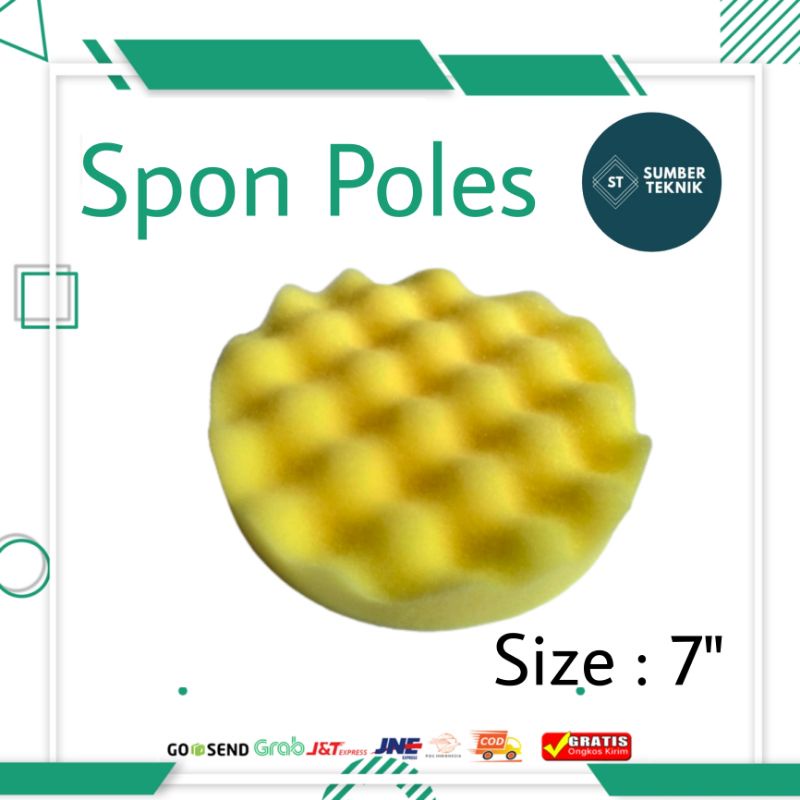 Busa Alat Poles Body Motor Mobil 7 Inch 175 mm Wax Polish Spon