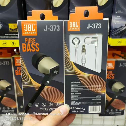 Handsfree JBL J-373 Earphone J373 Headset Pure Bass J 373