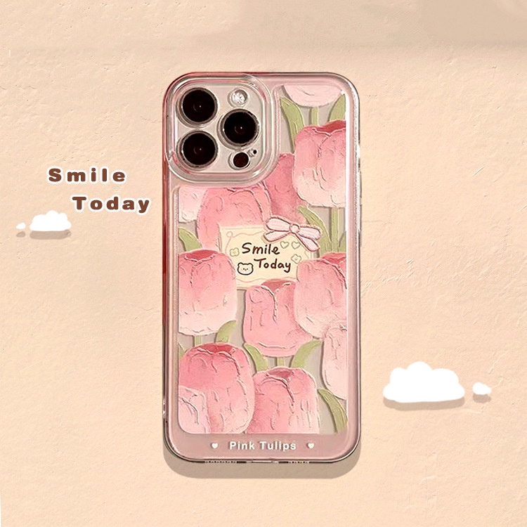 Case Motif Lukisan Minyak Bunga Untuk Iphone 13 13pro max 12 11 7 8p X