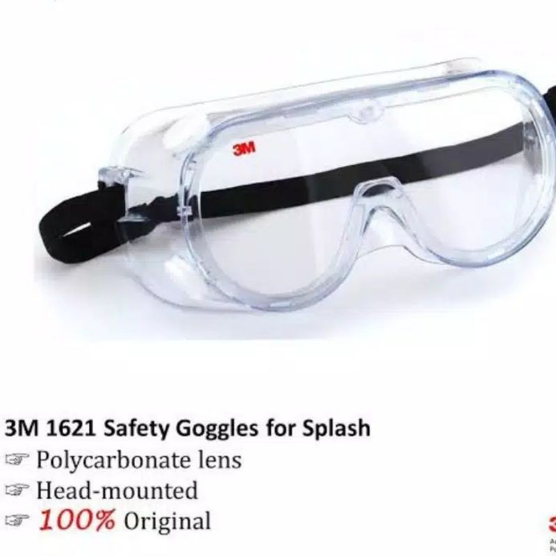 Safety goggle 3M 1621/ Kacamata Pelindung/ APD