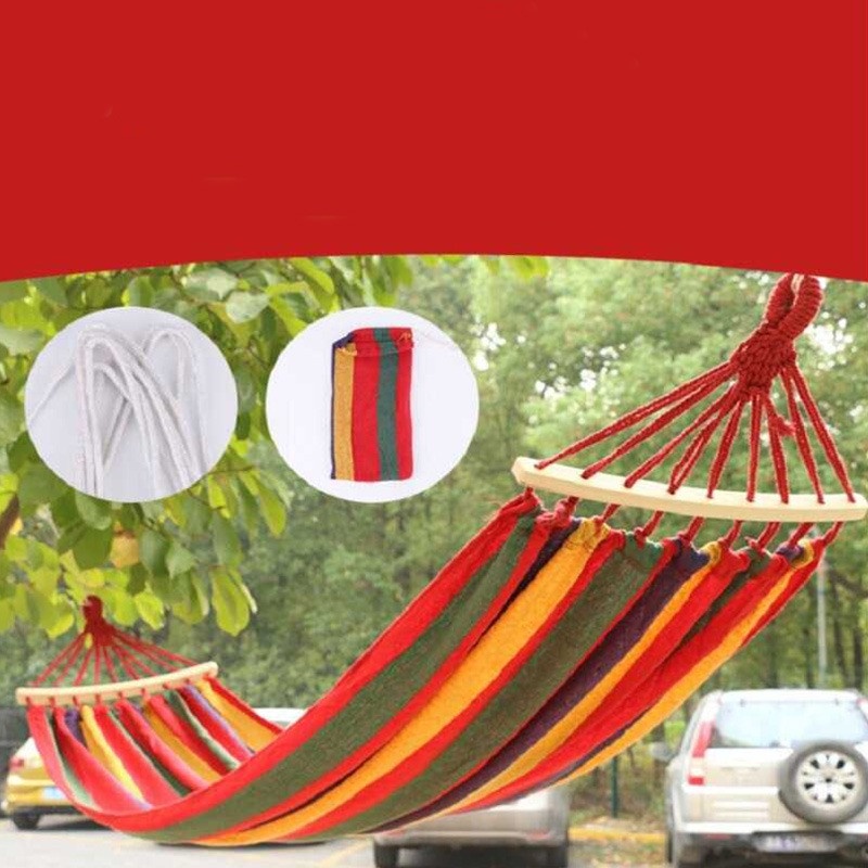 Hammock Tempat Tidur Gantung Ayunan Canvas Anti Rollover 200Kg