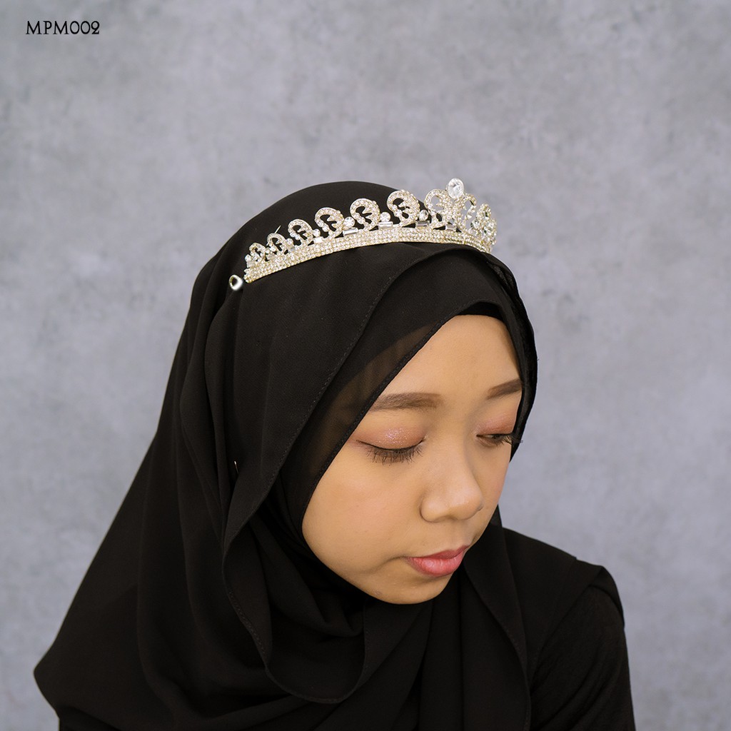 [PRODUK TERBATAS] CROWN ASESORIS PENGANTIN BRIDAL WANITA HIJAB MODERN MPM002