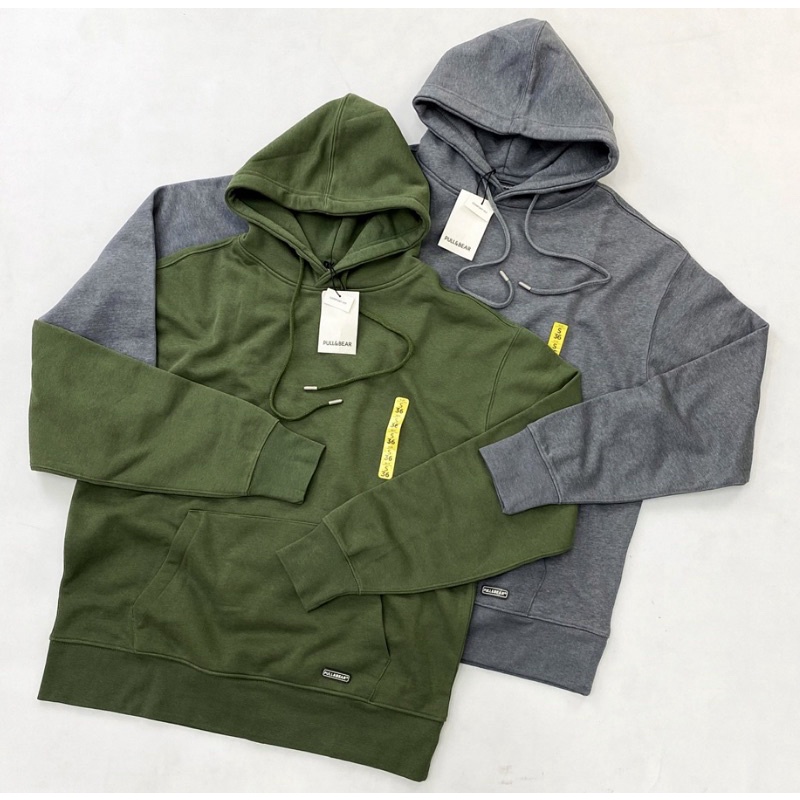 [RARE ITEM] PullBear PB Basic Pocket Pullover Hoodie (2 Colours) Branddedtermurah