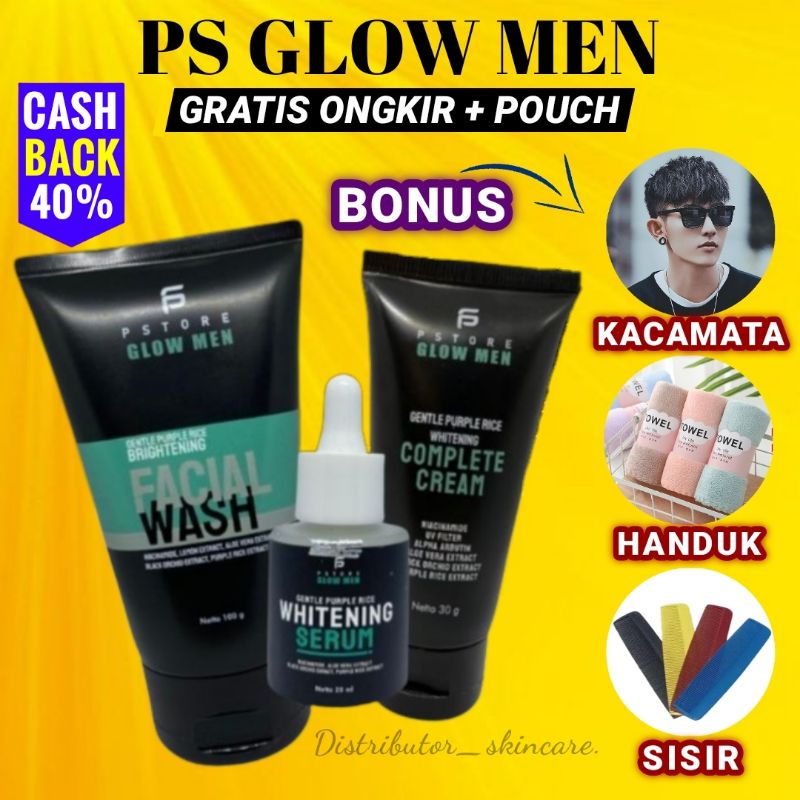 Ps Glow Men /Skincare/PSGLOW/Original/BPOM/perawatan pria/cod / PS GLOW MEN SKINCARE PENCERAH WAJAH 