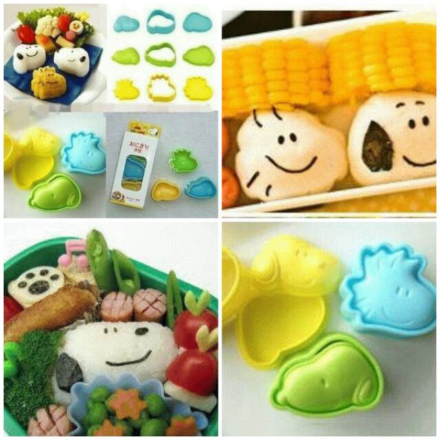 (SNOOPY FRIENDS) Cetakan Nasi Bento Karakter Snoopy &amp; Friends - rice mold snoopy karakter