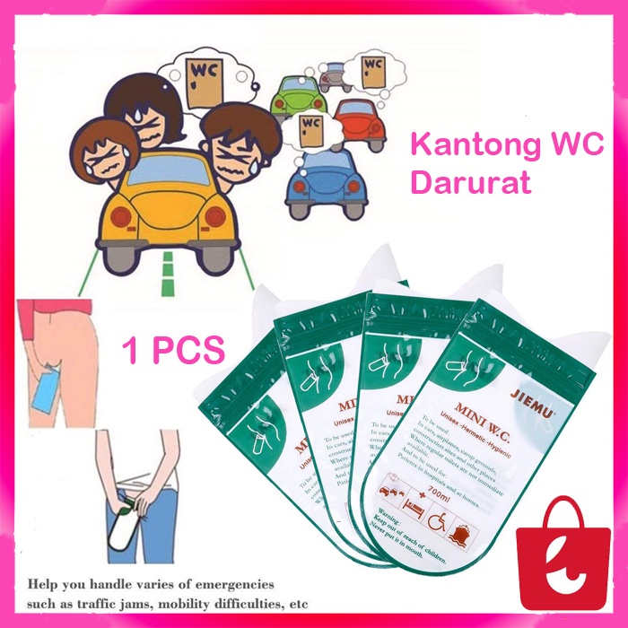 [700 Ml] Kantung Kantong Kencing Pipis Travel Pria Wanita Anak - Anak WC Mini Darurat Dalam Perjalanan as Urin Mobil Portabel Darurat Tas Muntah Toilet Bergerak Mini Berguna Uniseks Tas Toilet