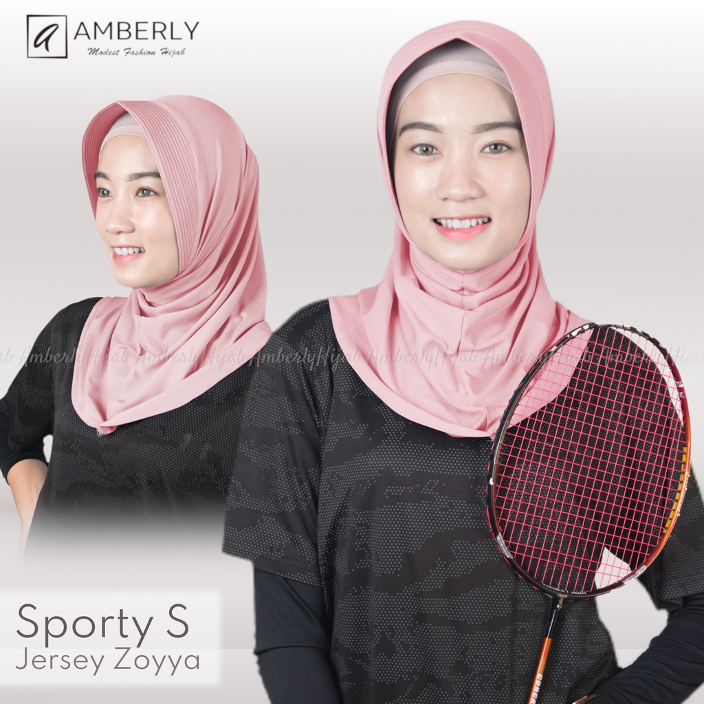 AmberlyHijab Sporty S Jilbab Instan Bahan Jersey Zoyya