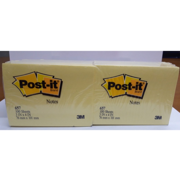 

3M post it Sticky Notes 657 yellow notes 3x4