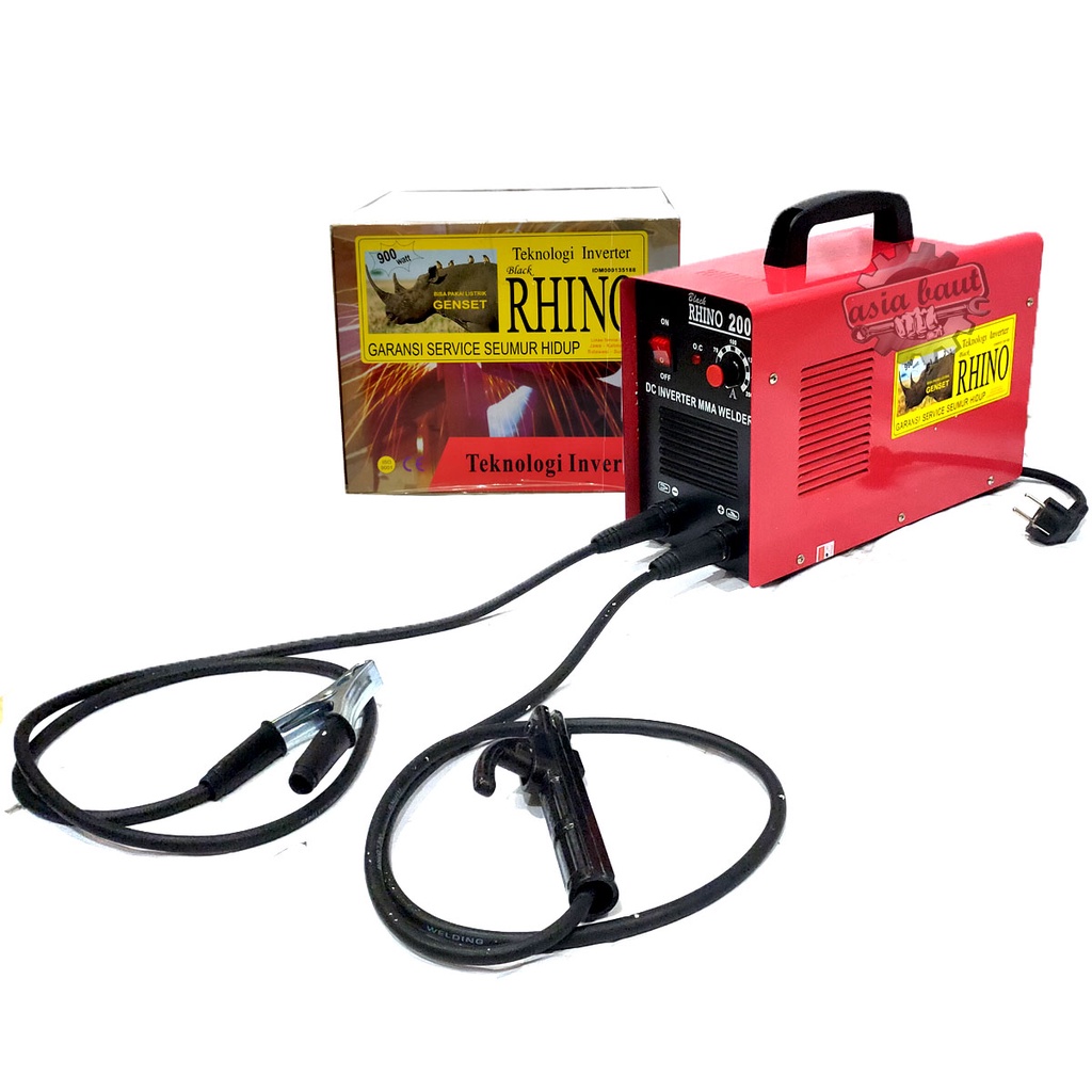 Rhino  Mesin Las Inverter 900 Watt 200 A Rhino Merah