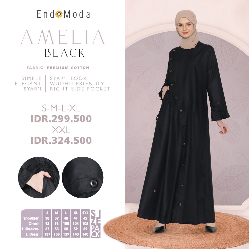 ENDOMODA GAMIS AMELIA BLACK (NEW LAUNCHING 2022 )