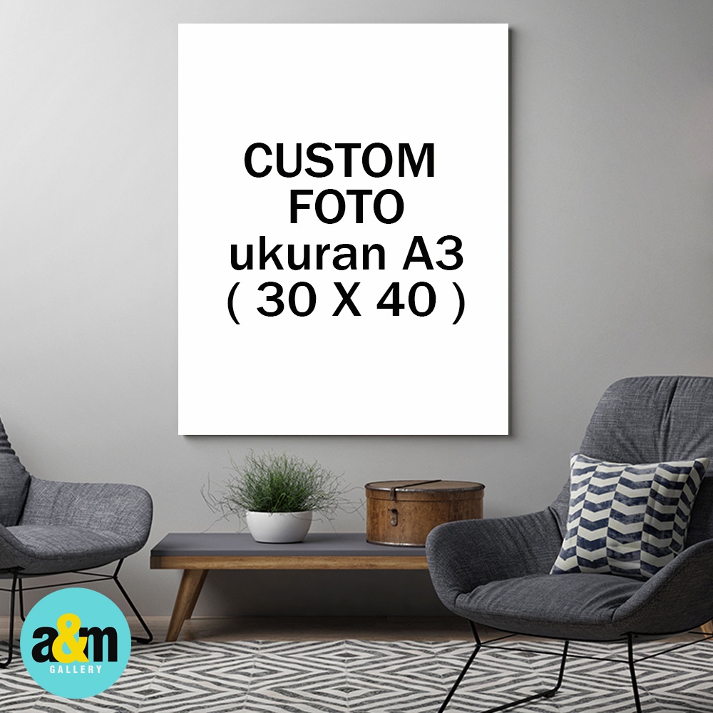 Poster Kayu CUSTOM FOTO A3 UKURAN 30 X 40 I Hiasan Dinding Dekorasi Kamar I Poster Kayu Dekorasi Kamar - A&amp;M