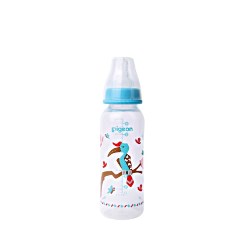 Pigeon Botol Susu Peristaltic Nipple Round Nursing Bottle PP RP Slim Neck Hornbill Burung Rangkok 240ml