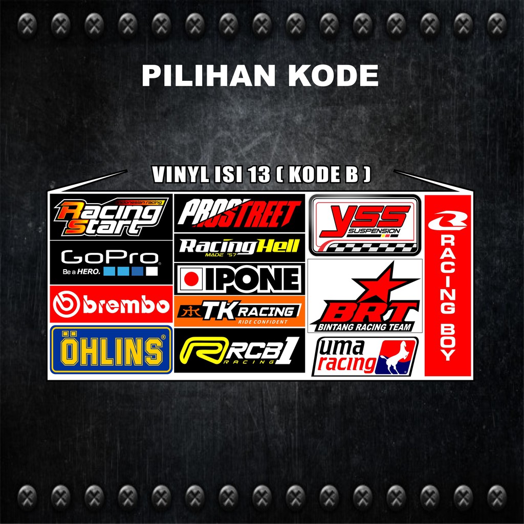 Stiker Pack  Racing Sticker Racing VOL.9