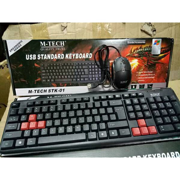 M-TECH STK-01 USB Keyboard &amp; Mouse Combo