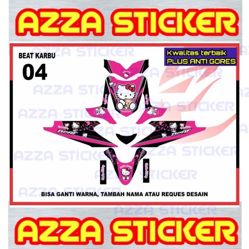 Decal Beat Karbu Full Body Stiker Decal Beat Karbu Full body Hello Kitty Pink