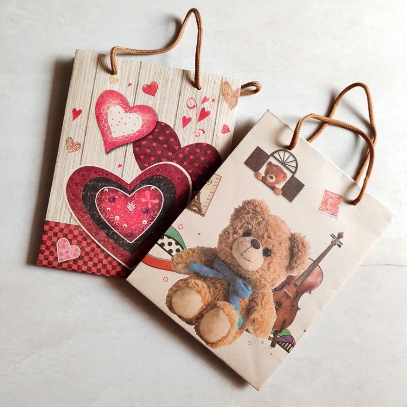 

PAPERBAG TEDDY BEAR GOODIE BAG/ TAS KADO BERUANG / PAPER BAG BEAR