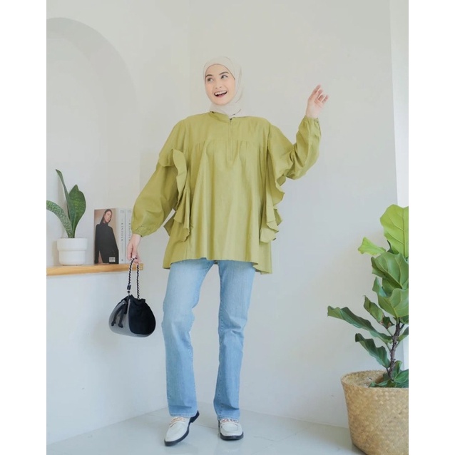 (RPA) BLOUSE REFANA KEMEJA ATASAN WANITA SHIRT RAYON