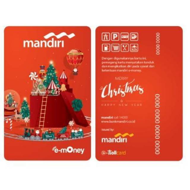 Mandiri eMoney Natal (Christmas) ORI /Like eTOLL Tapcash Flazz or Brizzi