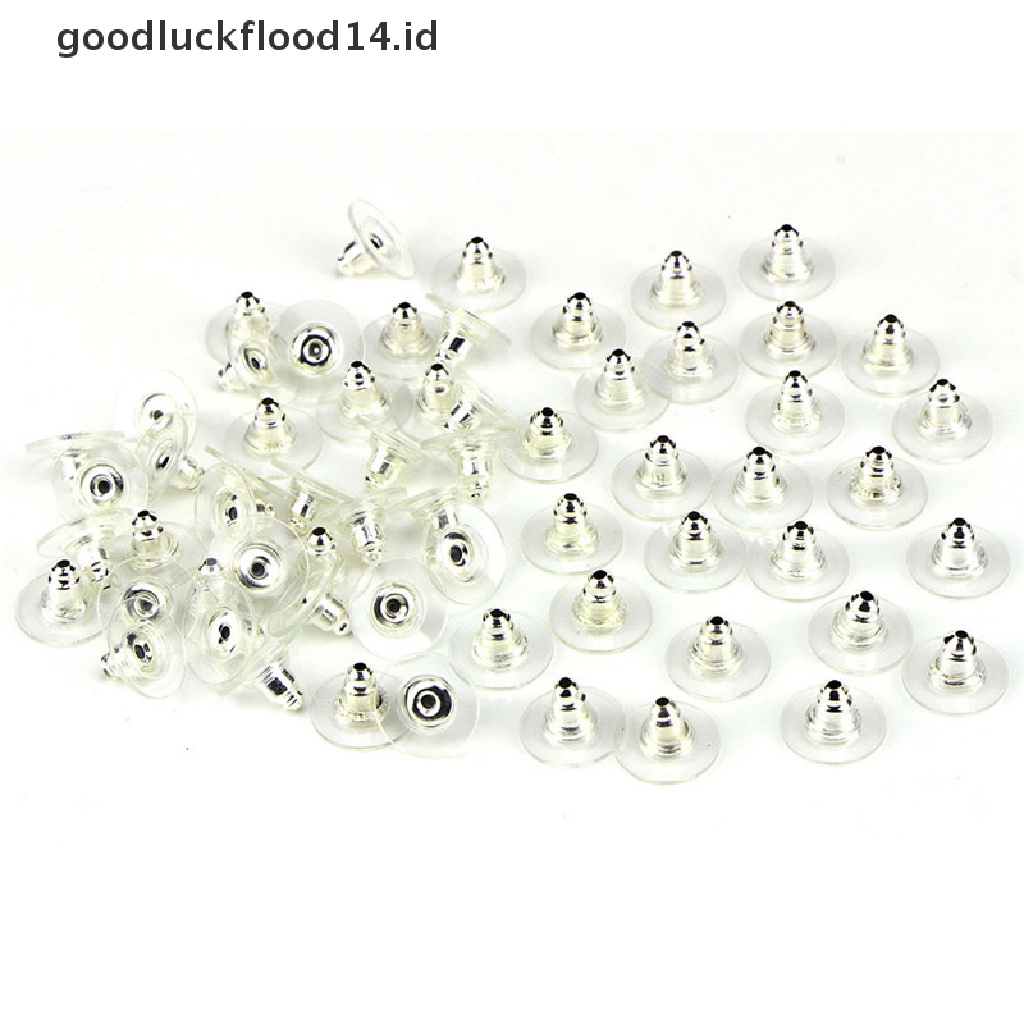 60pcs / Set Anting Tusuk Warna Silver / Gold Untuk Perhiasan