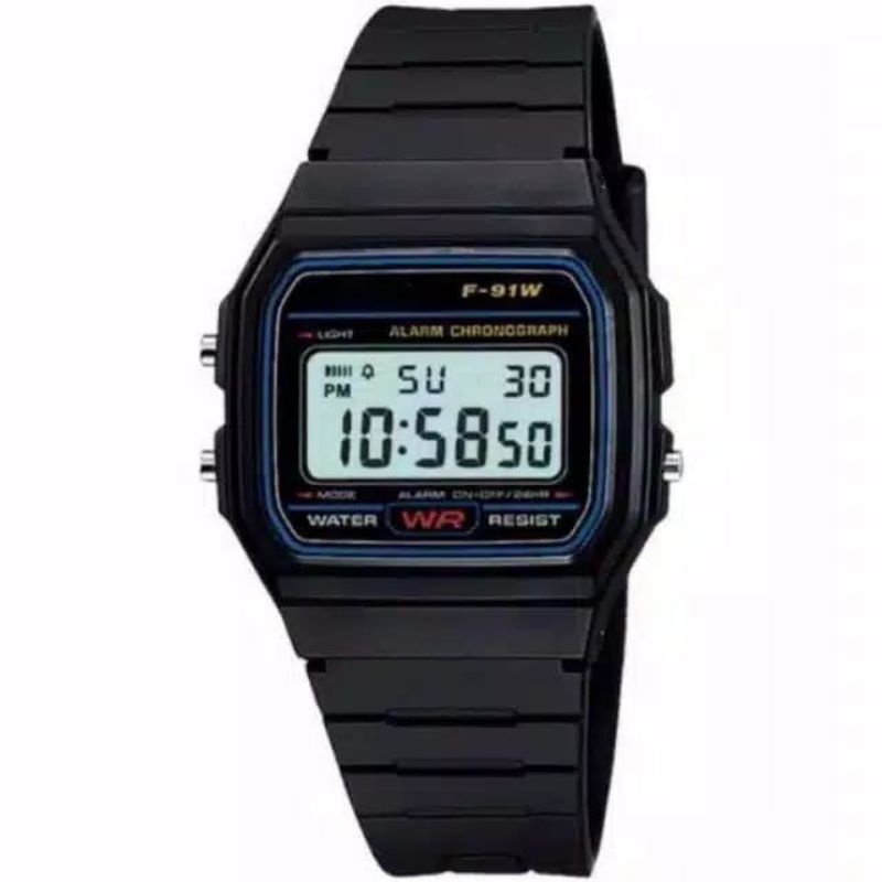 (Cod)Jam Tangan Pria/Wanita Casio F91W Strap Rubber Murah(Dikirim Dari Jakarta)