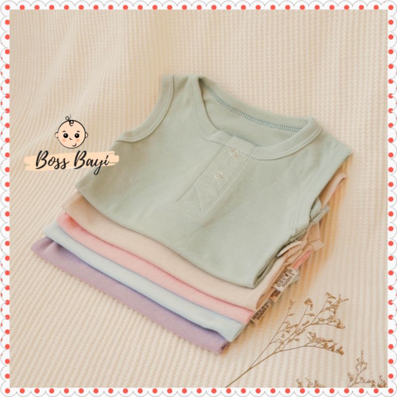 NICE KIDS - Sleeveless Snap Bodysuit / Jumper Kutung / Jumper Tanpa Lengan Bayi Anak