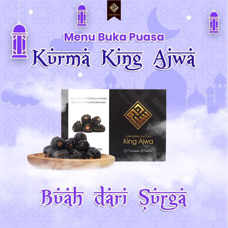 

KURMA AJWA ORIGINAL 830 gram by KING SALMAN