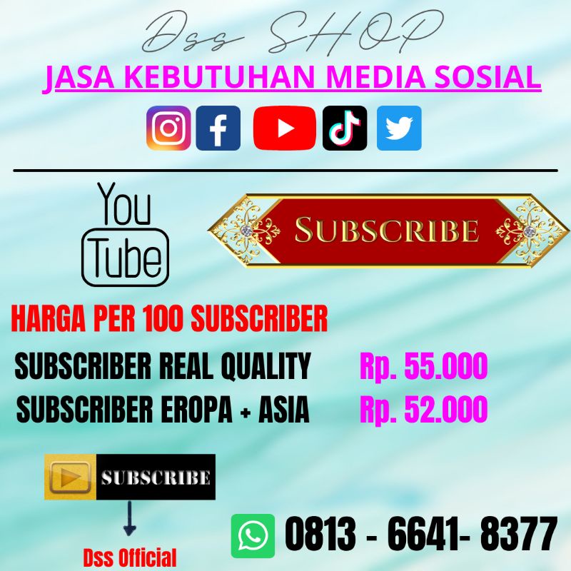 Jasa Layanan Media Sosial Youtube Subscriber