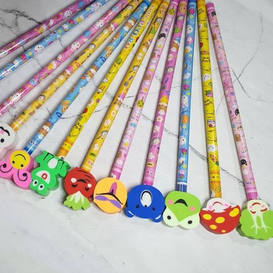 

♬ pensil ada penghapus (1box=24set)/pensil stip/pensil lucu/pencil ❉