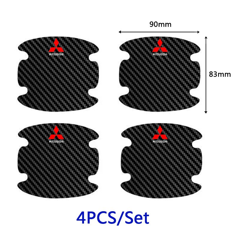 Stiker Handle Pintu Mobil Untuk Mitsubishi Pajero ASX Colt Canter Challenger Outlander Lancer 9 Carisma Mirage