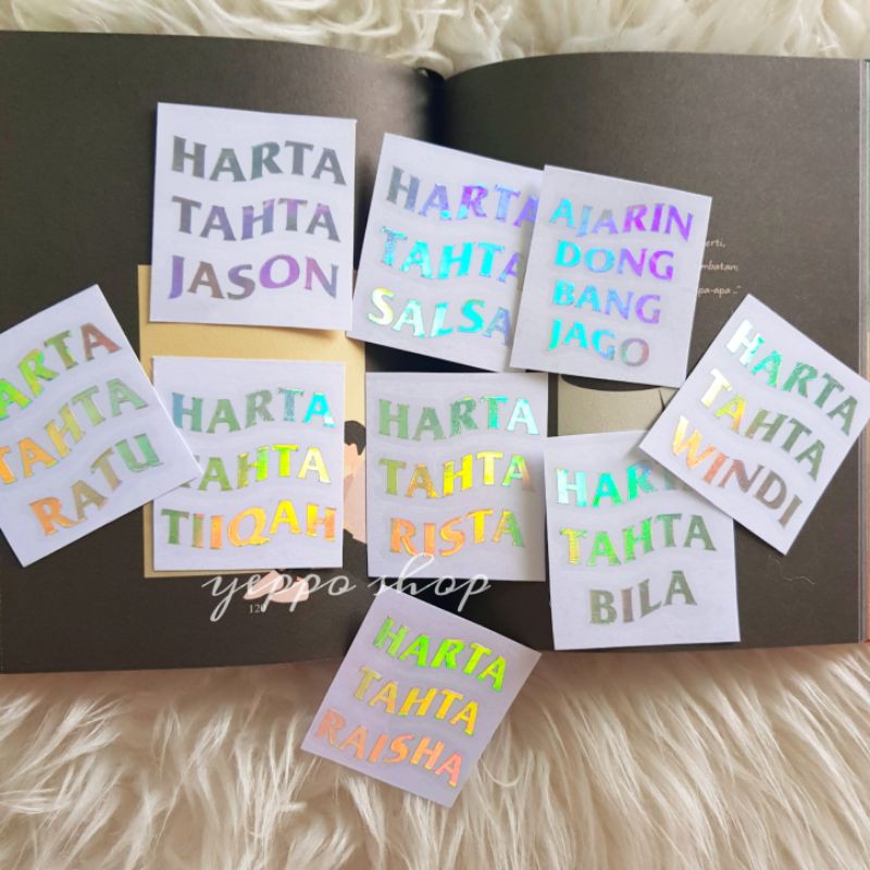 

STICKER HOLOGRAM HARTA TAHTA CUSTOM NAMA