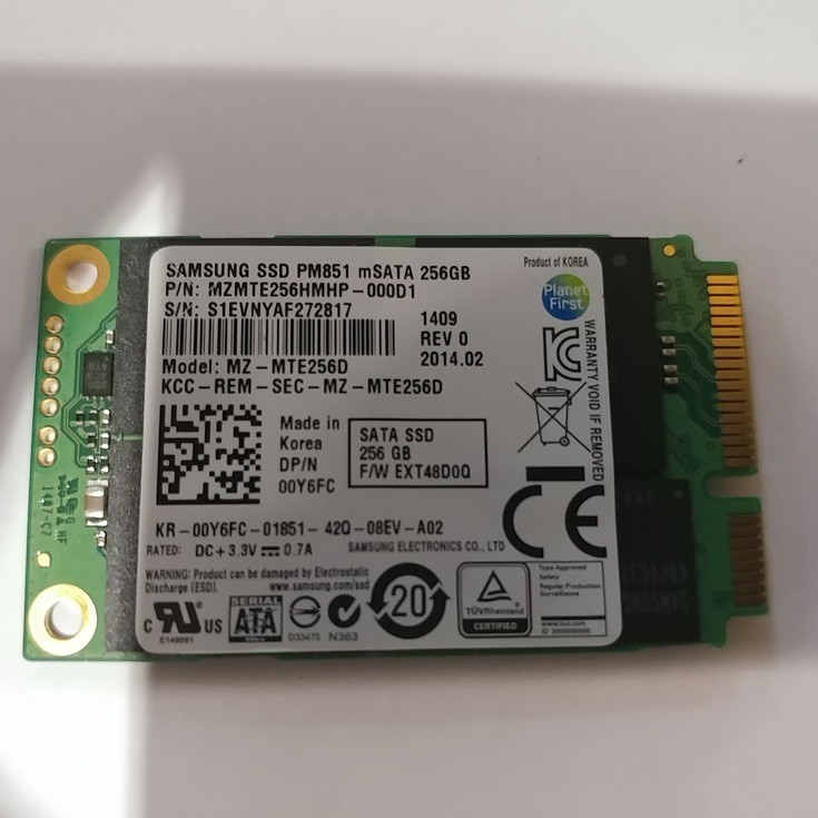 SSD MSATA Samsung 256GB New Cabutan Thinkpad Garansi 1thn