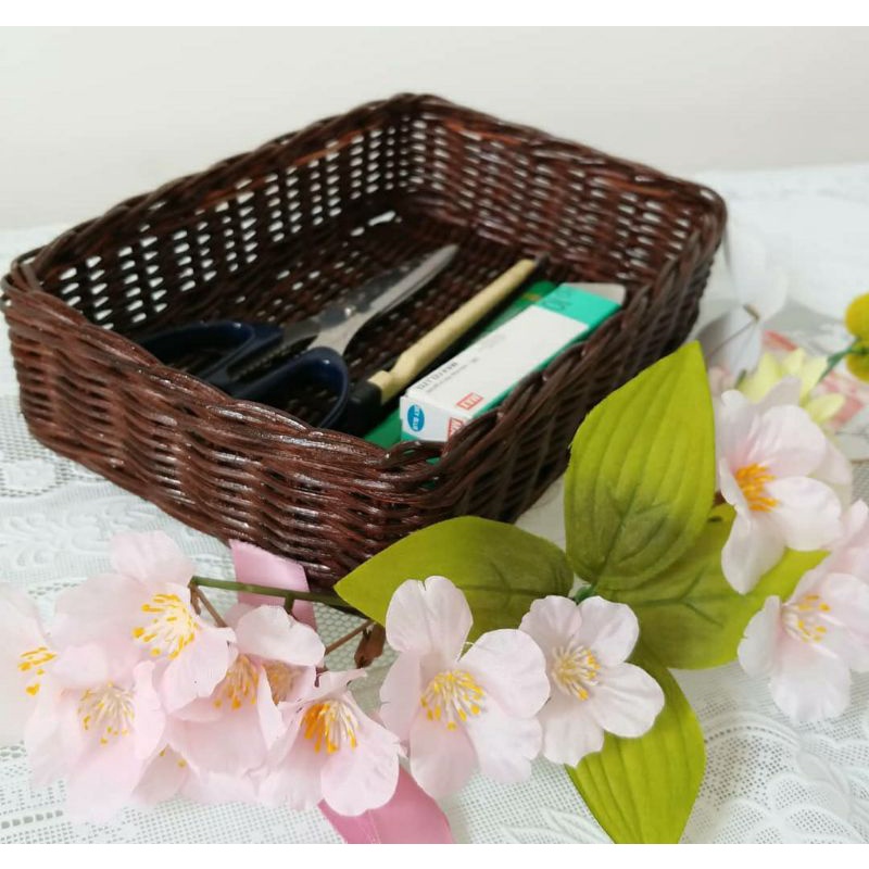 KOTAK KERANJANG ROTAN HANTARAN MULTIGUNA BOX ROTAN PENYIMPANAN