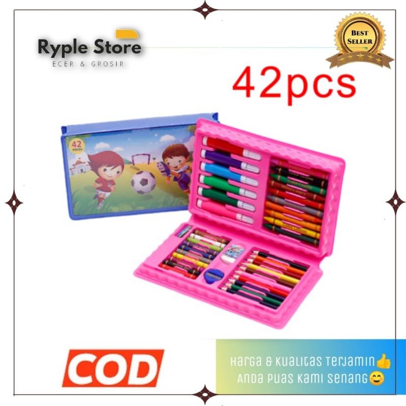 

Krayon Menggambar Art Set Crayon 42 Pcs Pensil Warna