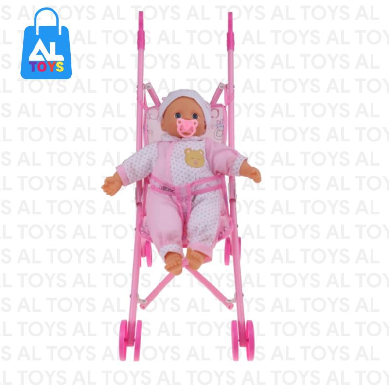 MAINAN STROLLER BONEKA LIPAT MURAH KERETA DORONG BONEKA LIPAT