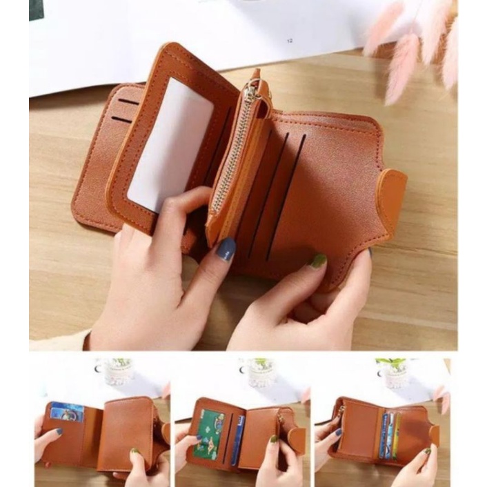 D09 DOMPET WANITA- DOMPET LIPAT WANITA PENDEK IMPORT FASHION KOREA