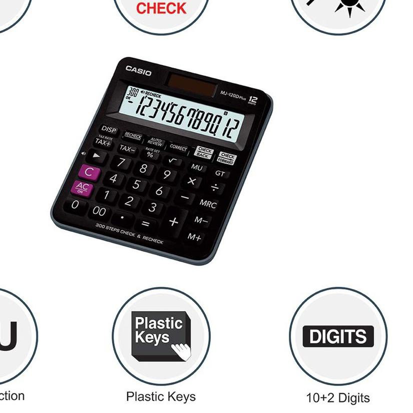 

Termurah!! (hpq-764) CASIO MJ-120DPLUS - Kalkulator Toko/Dagang - Fungsi Recheck - 12 digit