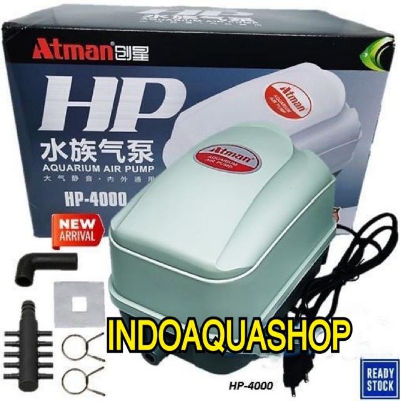 Atman HP 4000 Air Pump Pompa Udara Aerator Kolam / Hidroponik HP4000