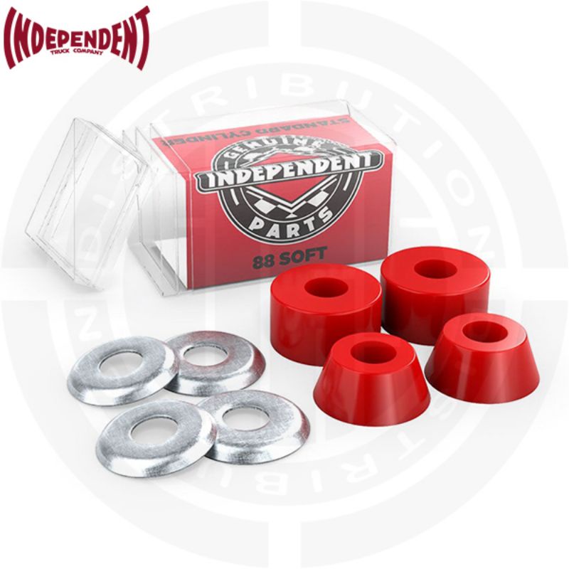 INDEPENDENT Genuine Parts Standard Cylinder Cushions Soft 88A Red Skateboard (Bushings)