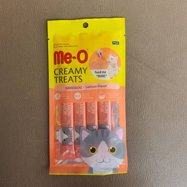 Sco Me-O Creamy Treats Salmon Flavor 60gr - Cemilan Kucing Cair Meo Rasa Salmon - Snack Kucing