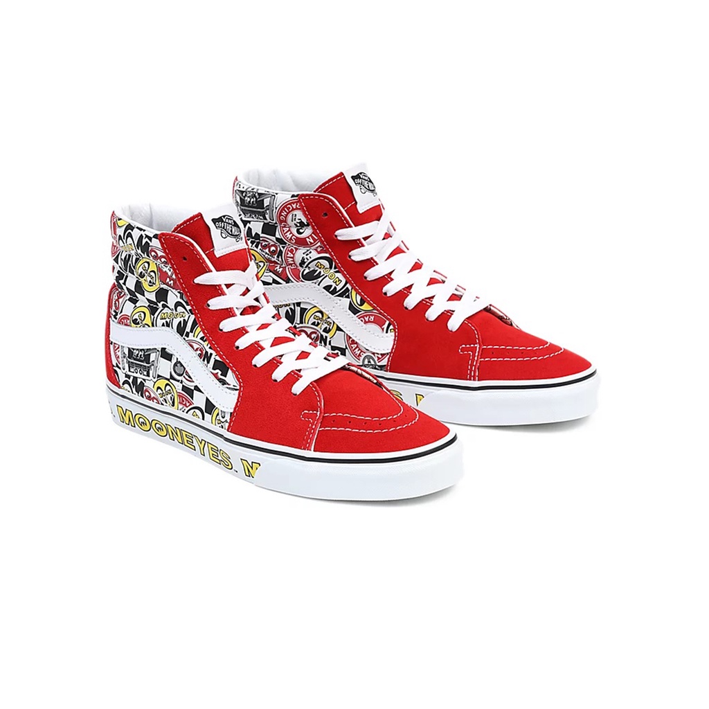 SEPATU VANS OFF THE WALL | SK8 HI MOON EYES  FORMULA RED MULTI