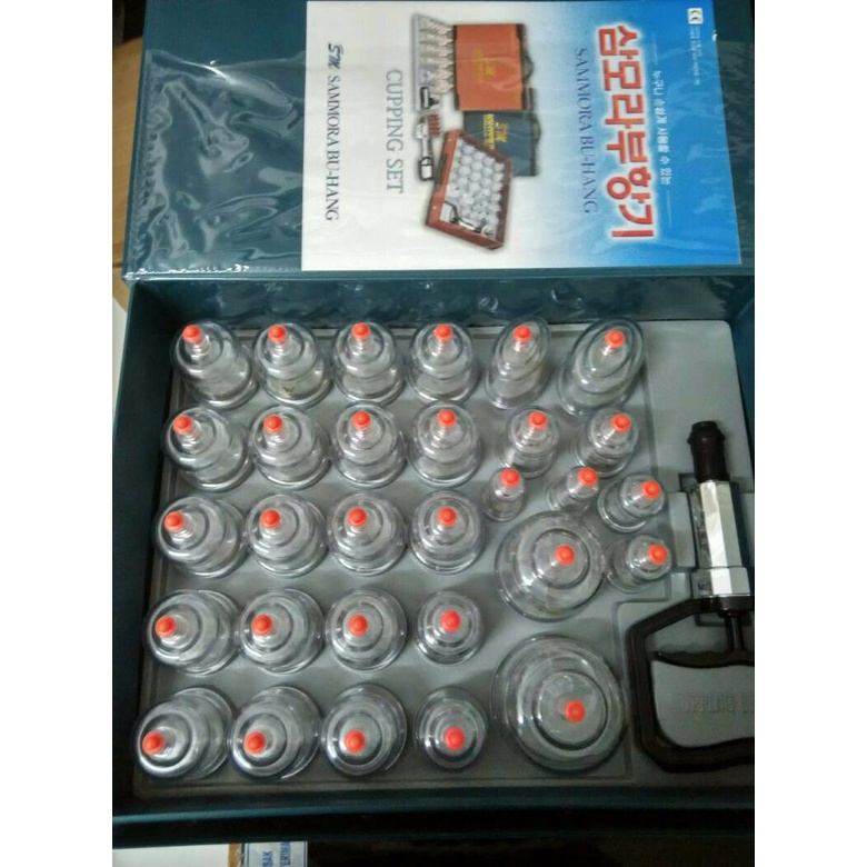 Alat Bekam / Kop Angin Sammora isi 30 Pcs Korea | Dus Biru / Dus Merah Premium | Cupping Therapy | Bisa COD