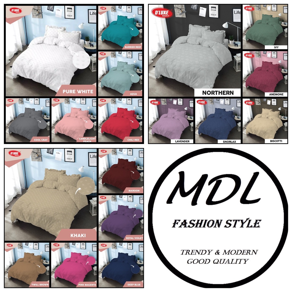 Kintakun Dluxe - BEDCOVER 160/180 Queen King Warna Polos Emboss Embos Cool Gray Grey Abu Muda Tua Aq