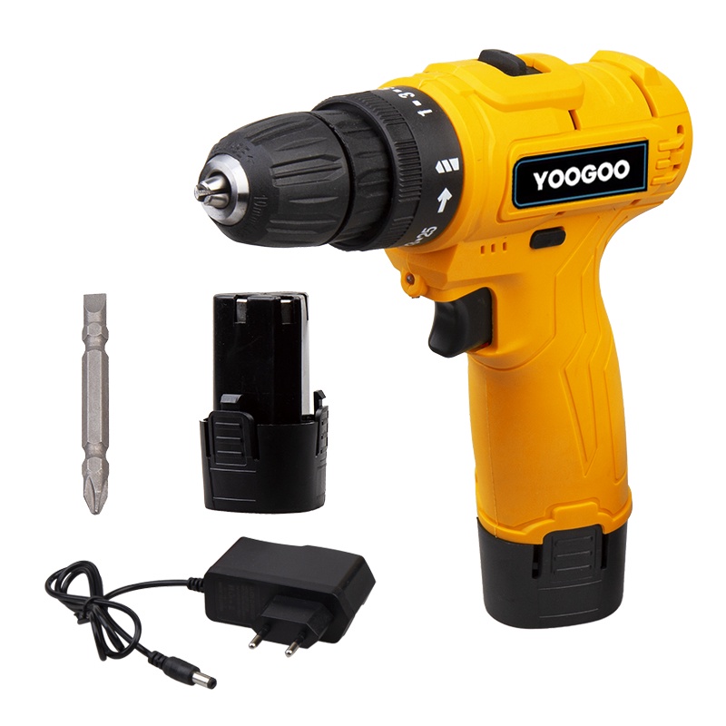 BISA COD! Mesin Bor Baterai/ Bor Cordless Drill/ Bor Listrik 12V 1.5Ah 2 Battery with Charger