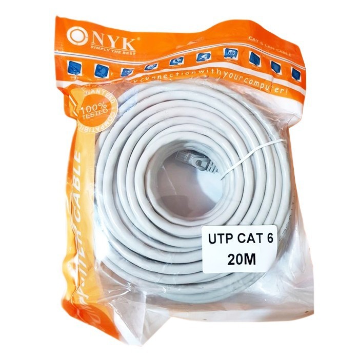 Kabel LAN NYK UTP Cat 6 RJ45 20 Meter