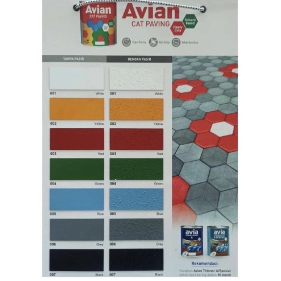 Avian Cat Paving 5kg Cat Lapangan Cat Beton Cat Lantai Cat Jalan