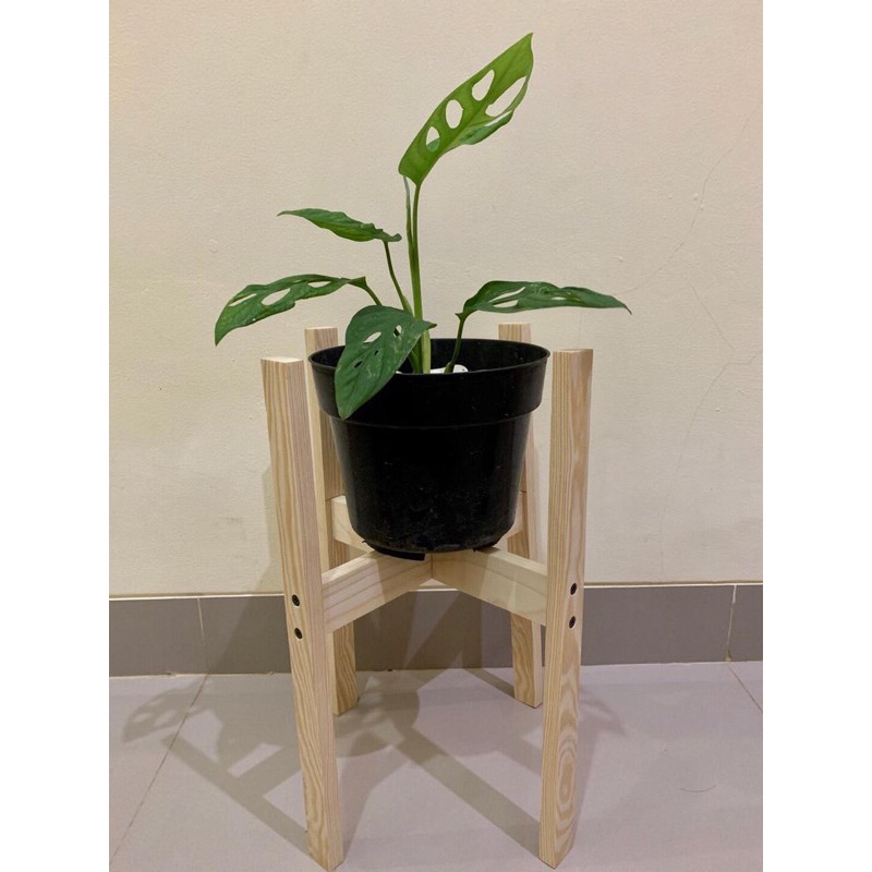 rak pot kayu / rak bunga / standing pot / standing pot kayu