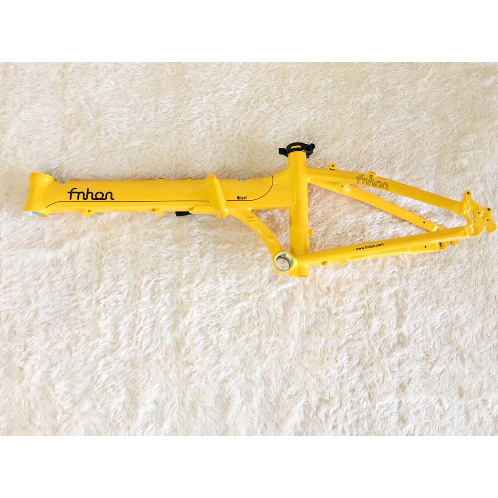 Frame Set dan HP Fnhon Blast Kuning Yellow Discbrake DB Disk Brake 20 22 inch Alloy Handlepost